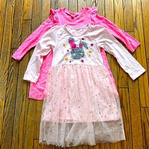 Easter Dresses, size 5y, pink cotton dresses.